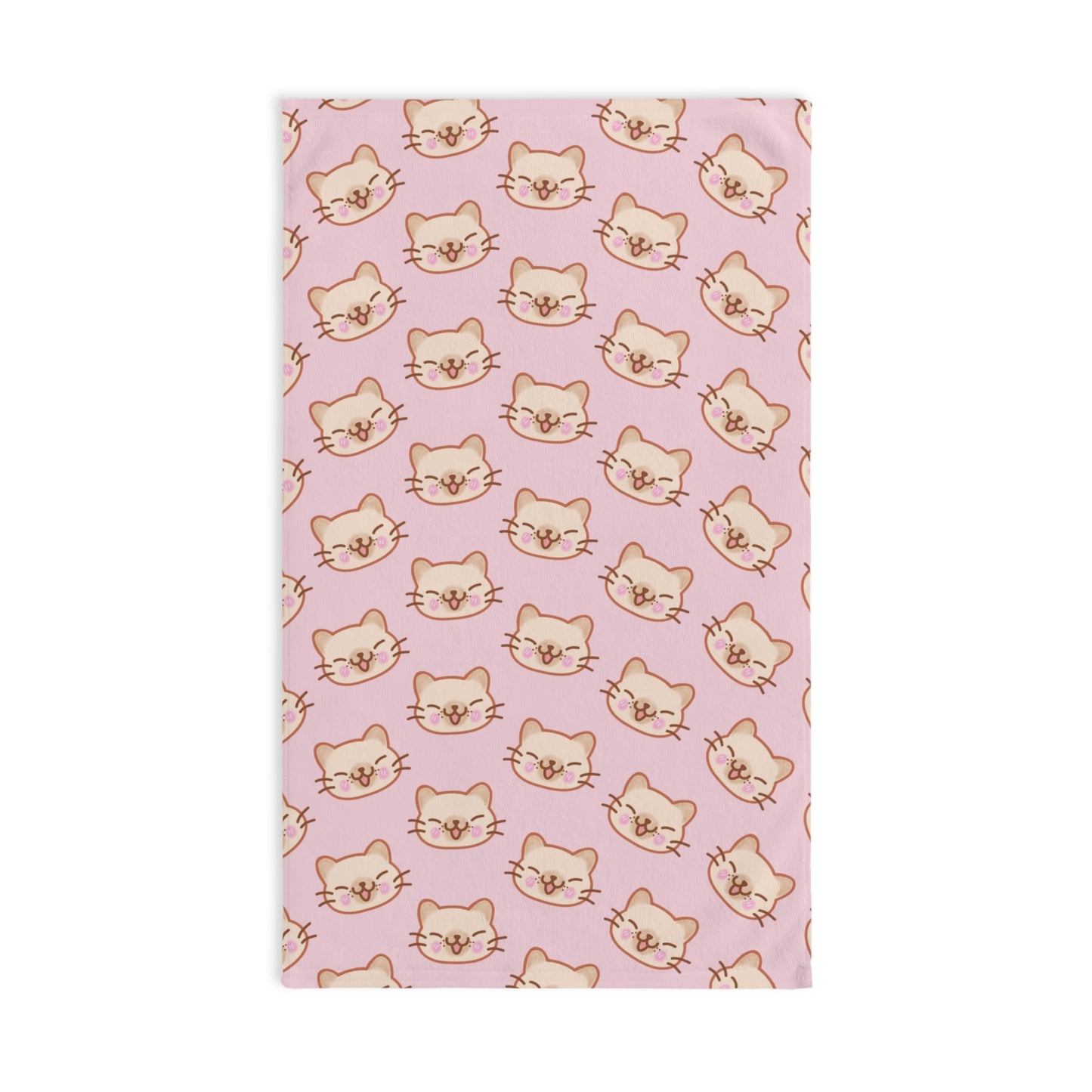 Baby Pink Kitty Kat Hand Towel