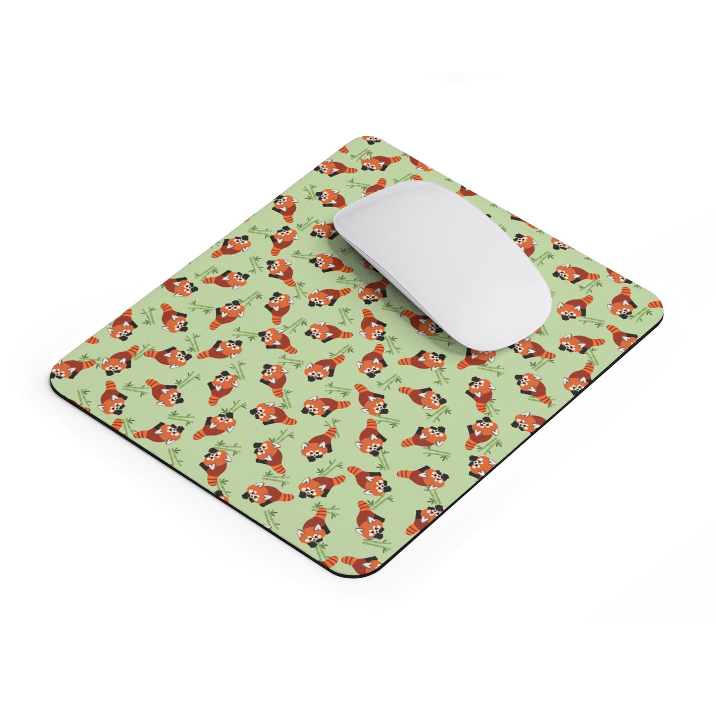 Matcha Green Red Panda Mouse Pad (Type 1)