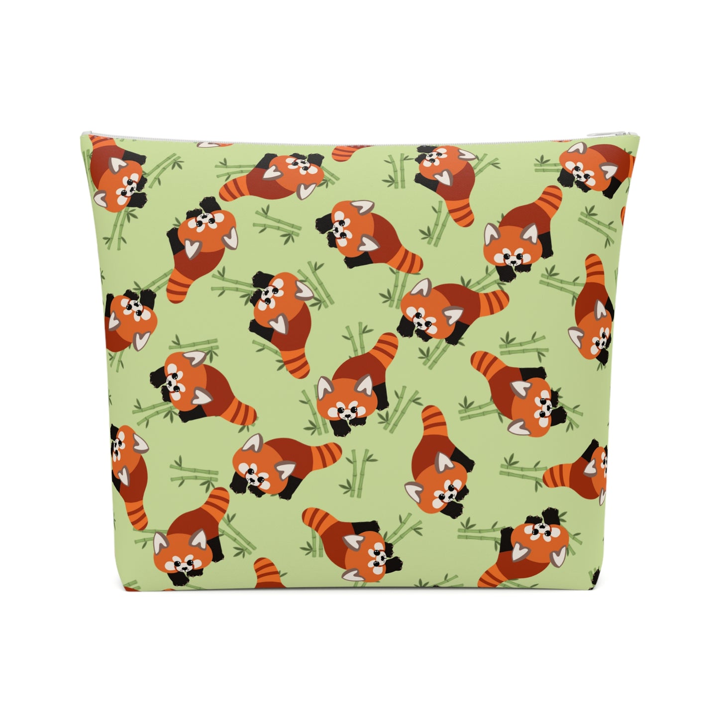 Matcha Green Red Panda Cosmetic Bag