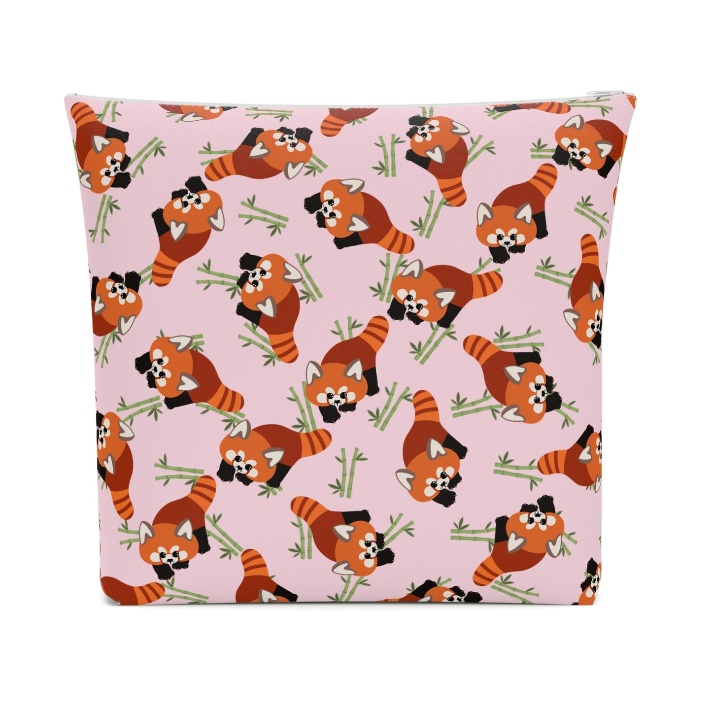 Baby Pink Red Panda Cosmetic Bag