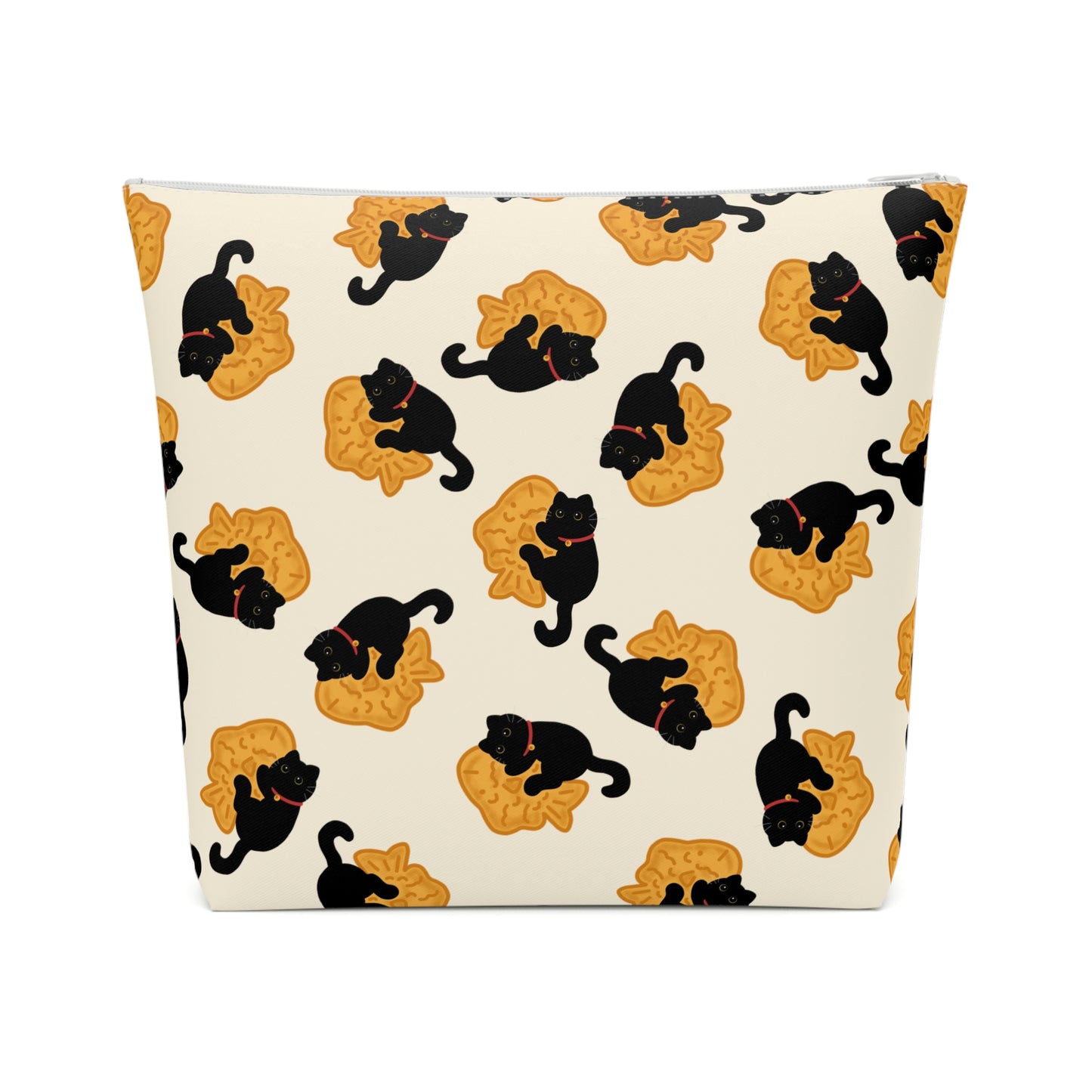 Black Cat Taiyaki Cosmetic Bag
