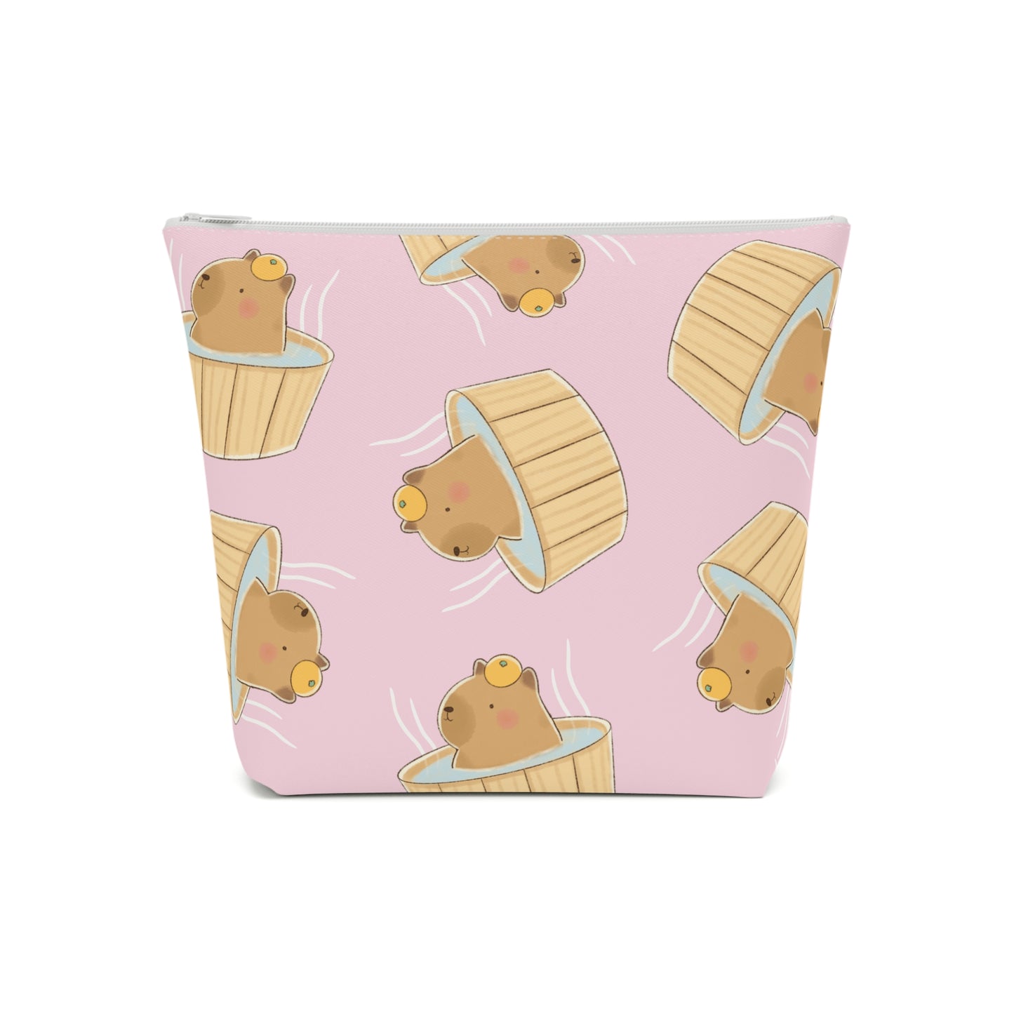 Baby Pink Capybara Bath Cosmetic Bag