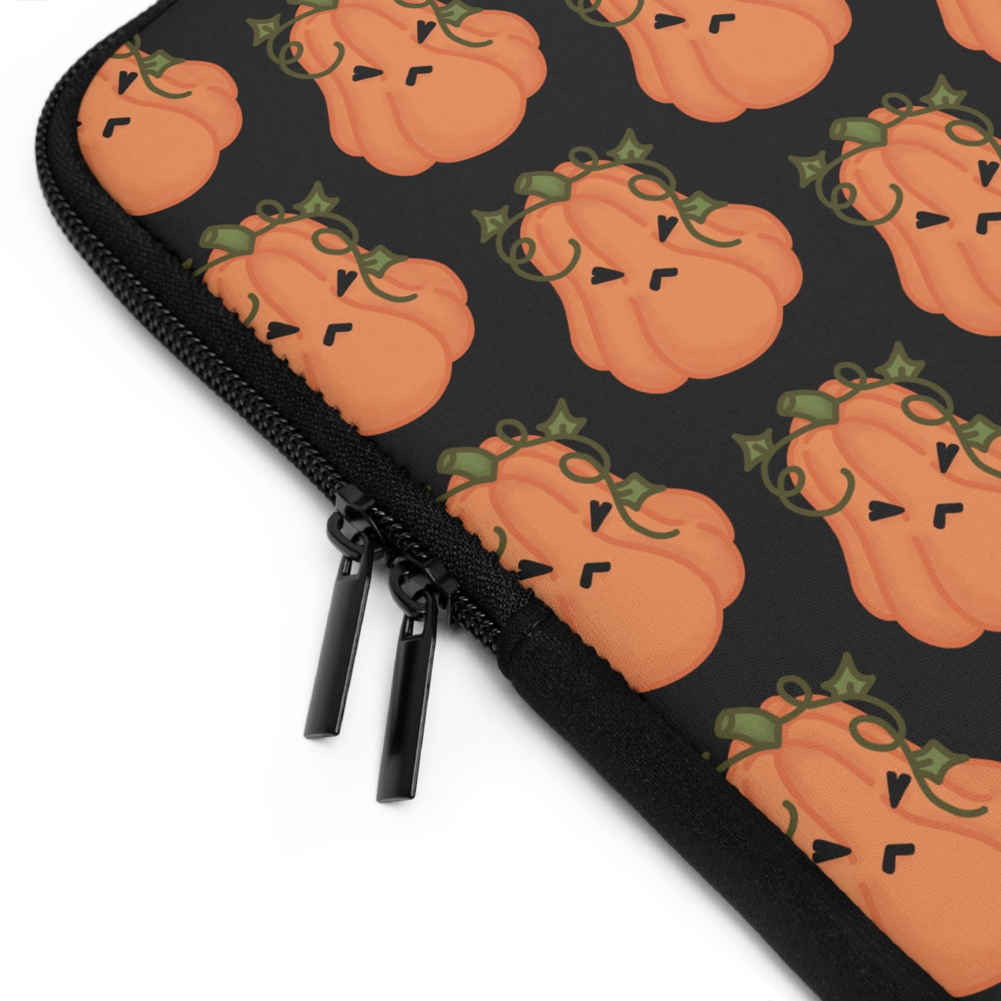 Angry Pumpkin Black Laptop Sleeve
