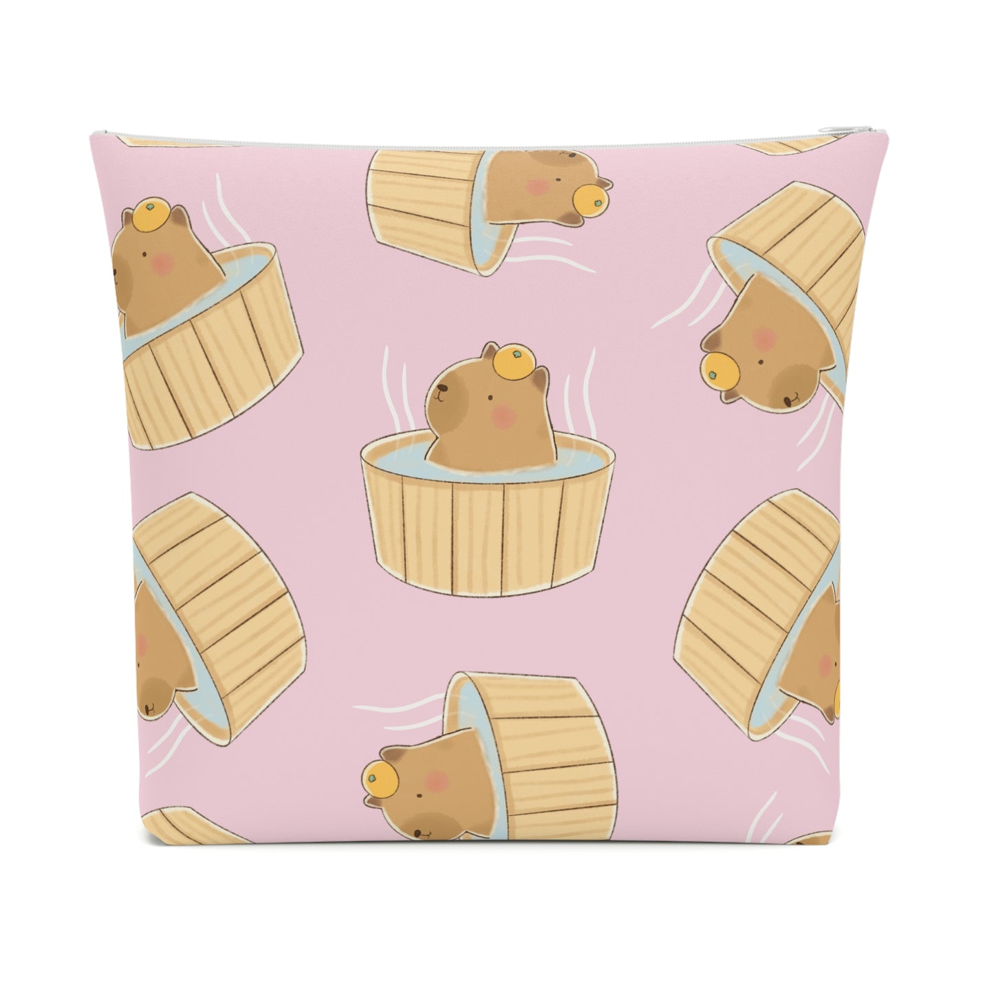 Baby Pink Capybara Bath Cosmetic Bag