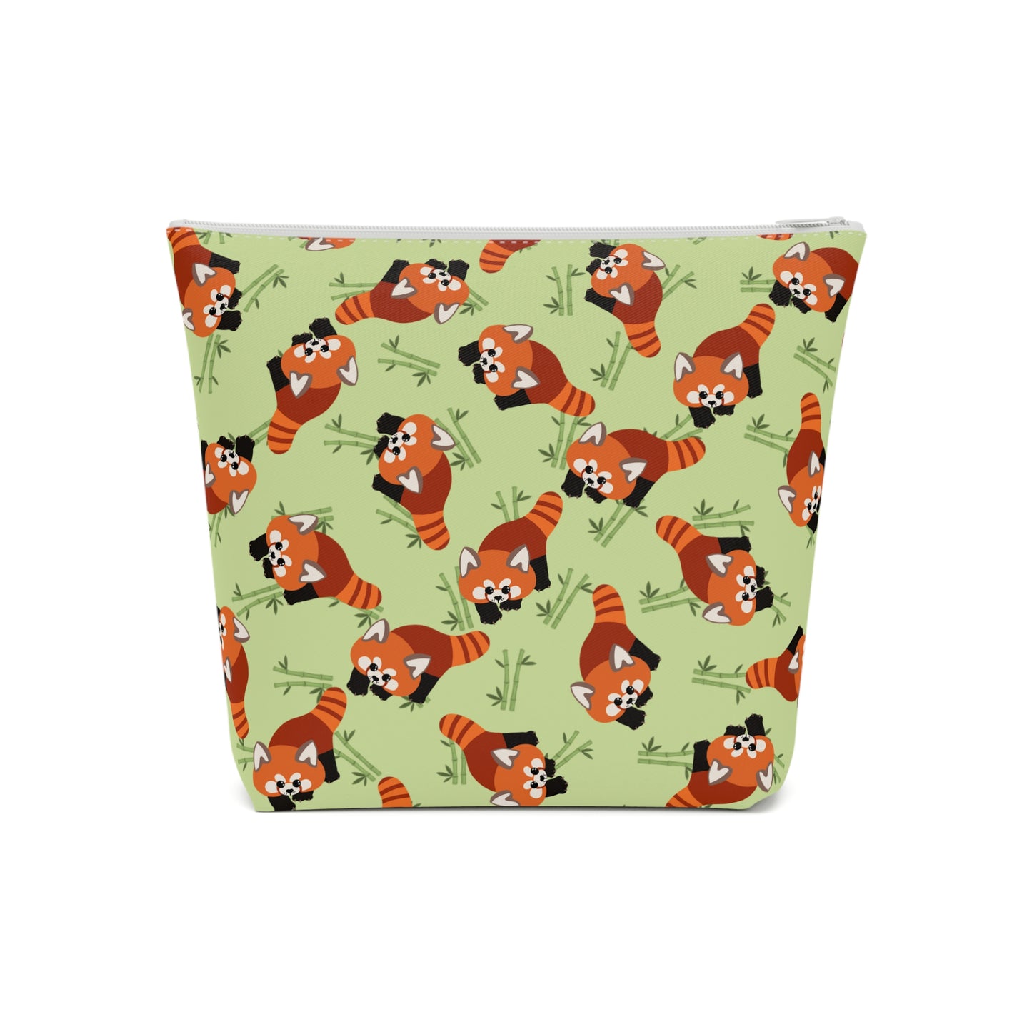 Matcha Green Red Panda Cosmetic Bag