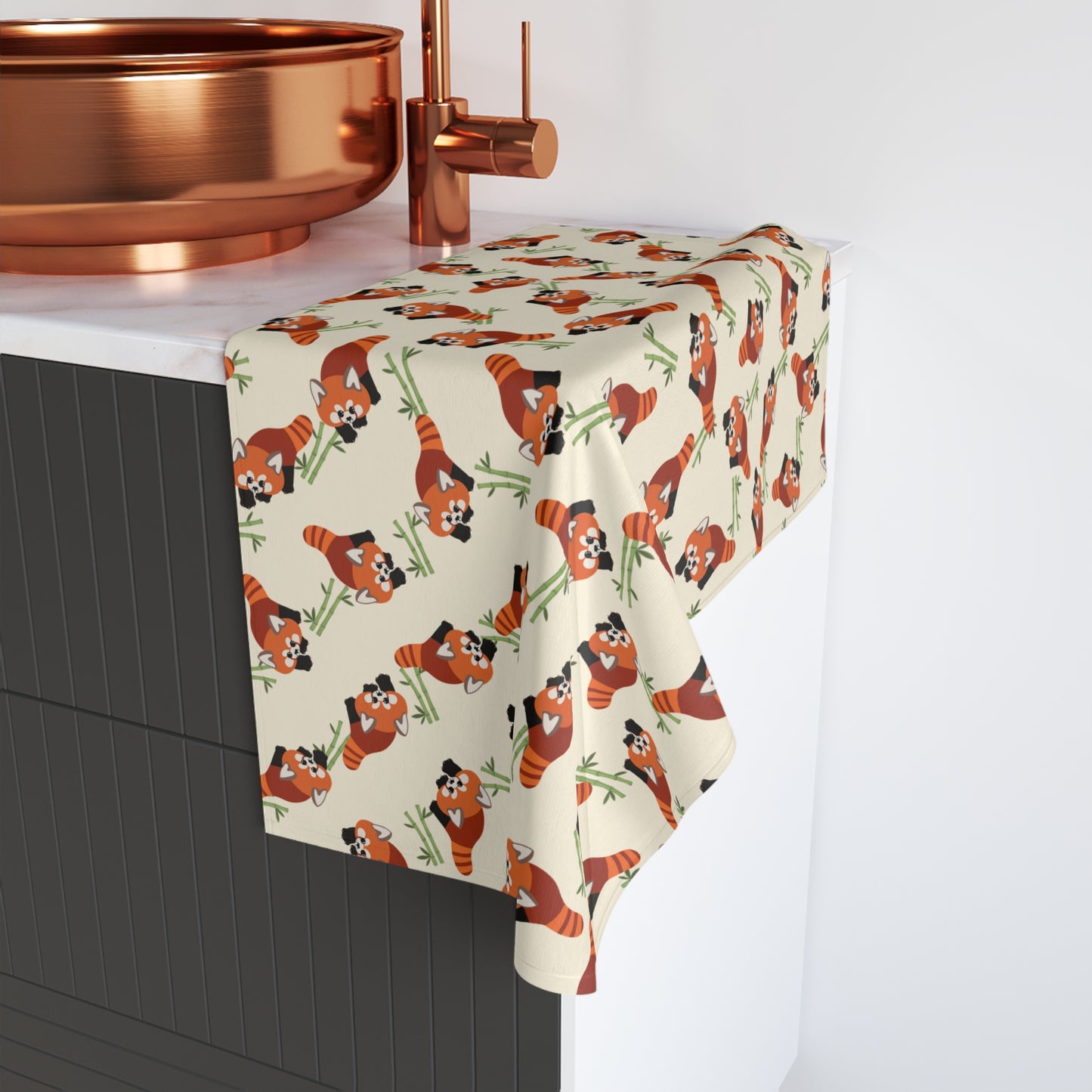 Red Panda Hand Towel