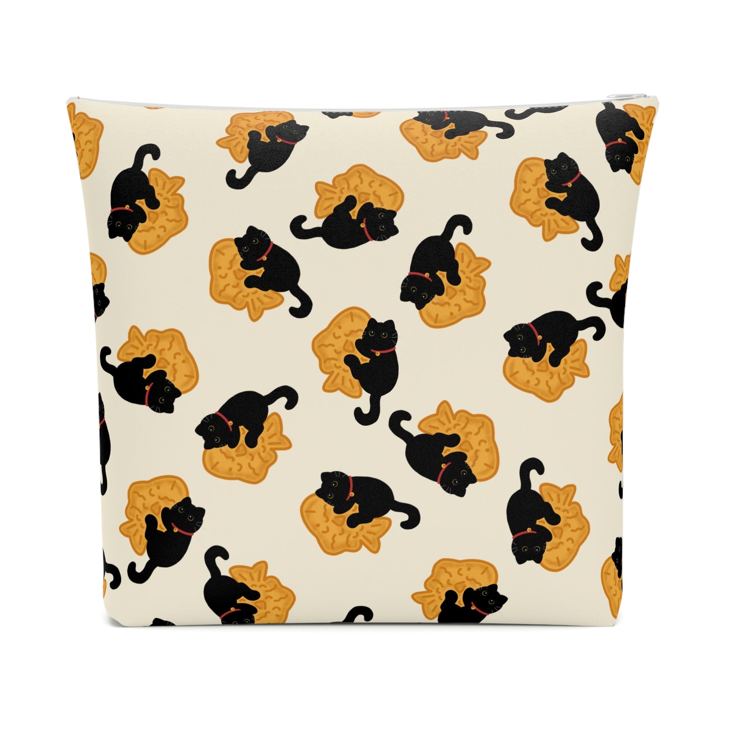 Black Cat Taiyaki Cosmetic Bag