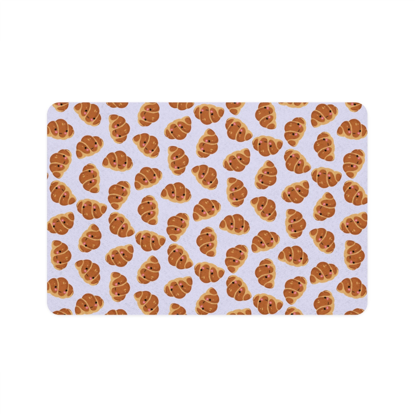 Lavender Blushing Croissant Pet Food Mat