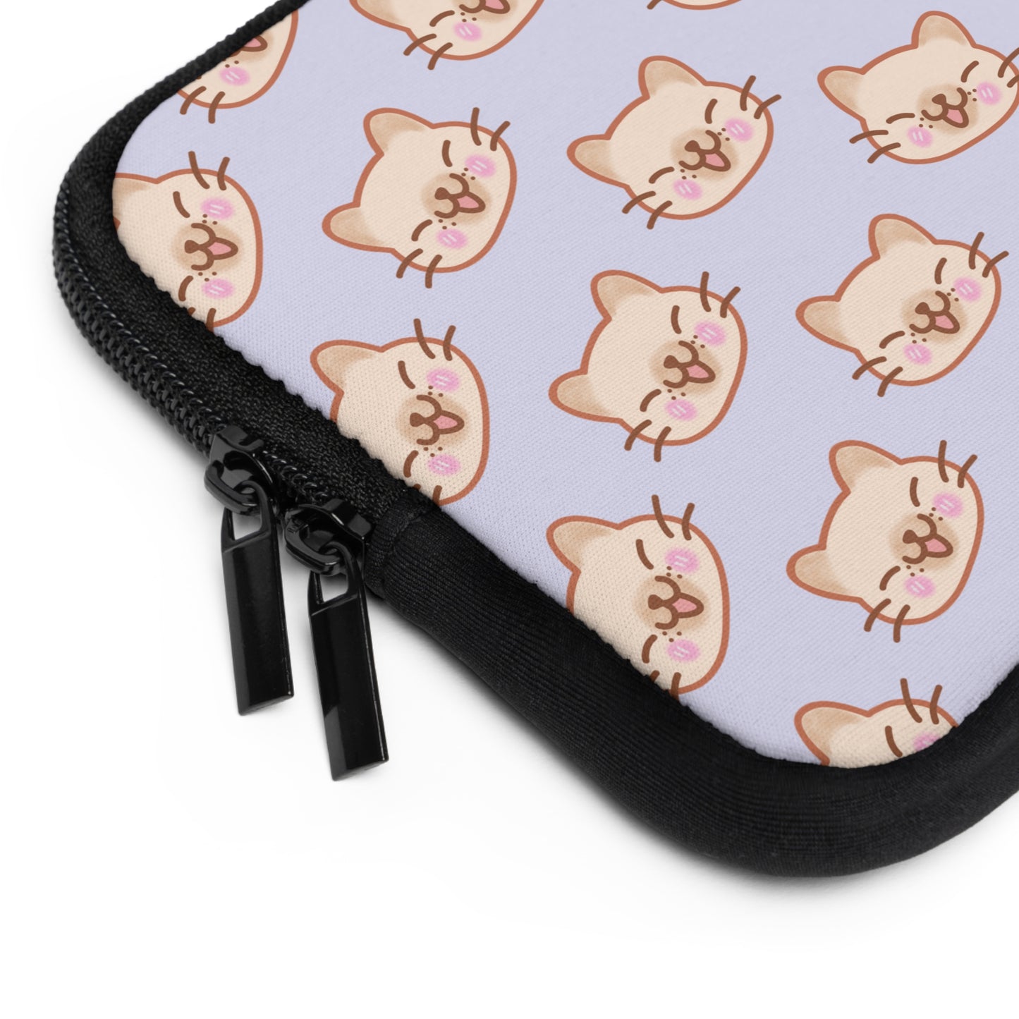 Lavender Kitty Kat Laptop Sleeve