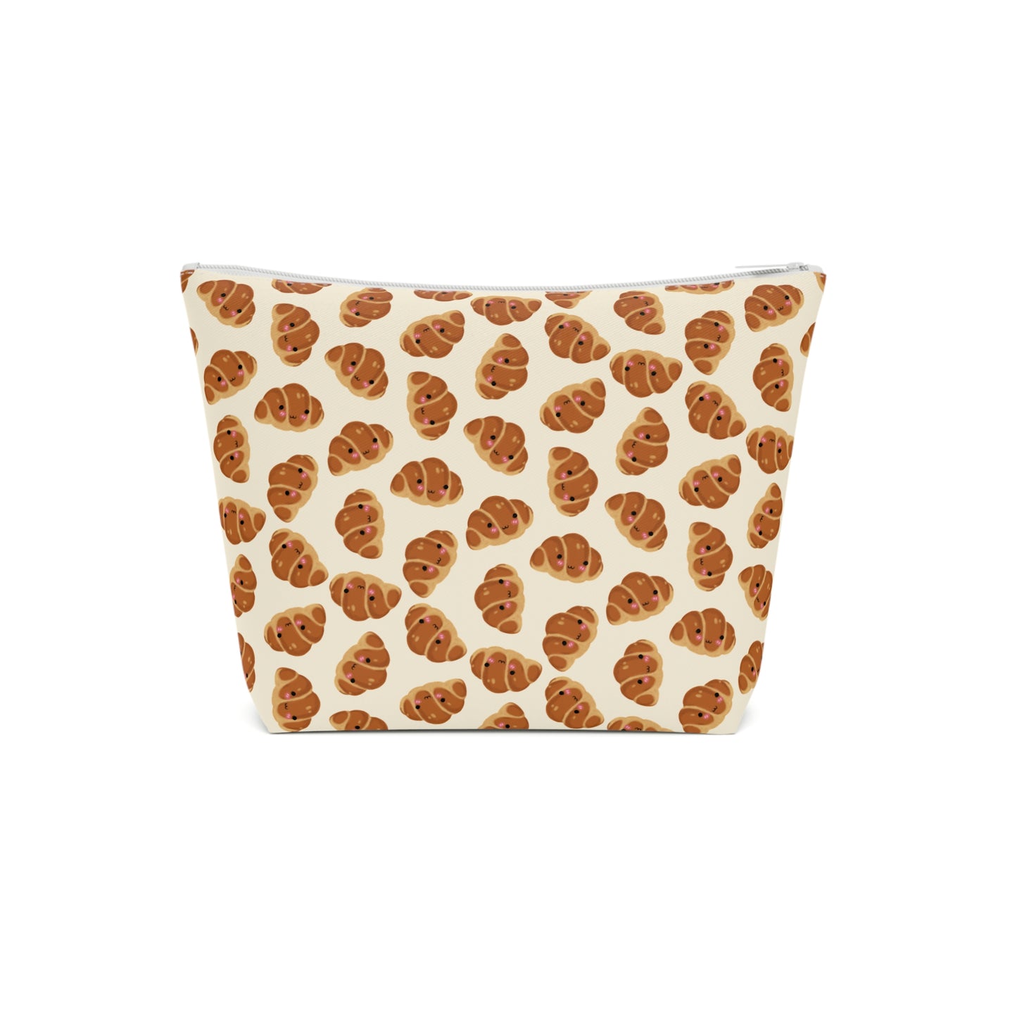 Blushing Croissant Cosmetic Bag