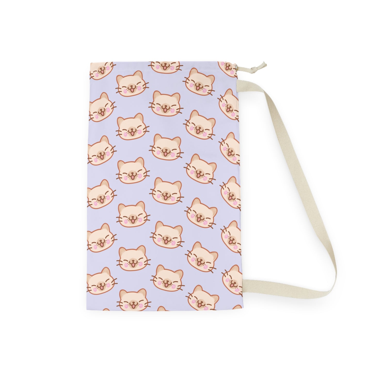 Lavender Kitty Kat Drawstring Bag