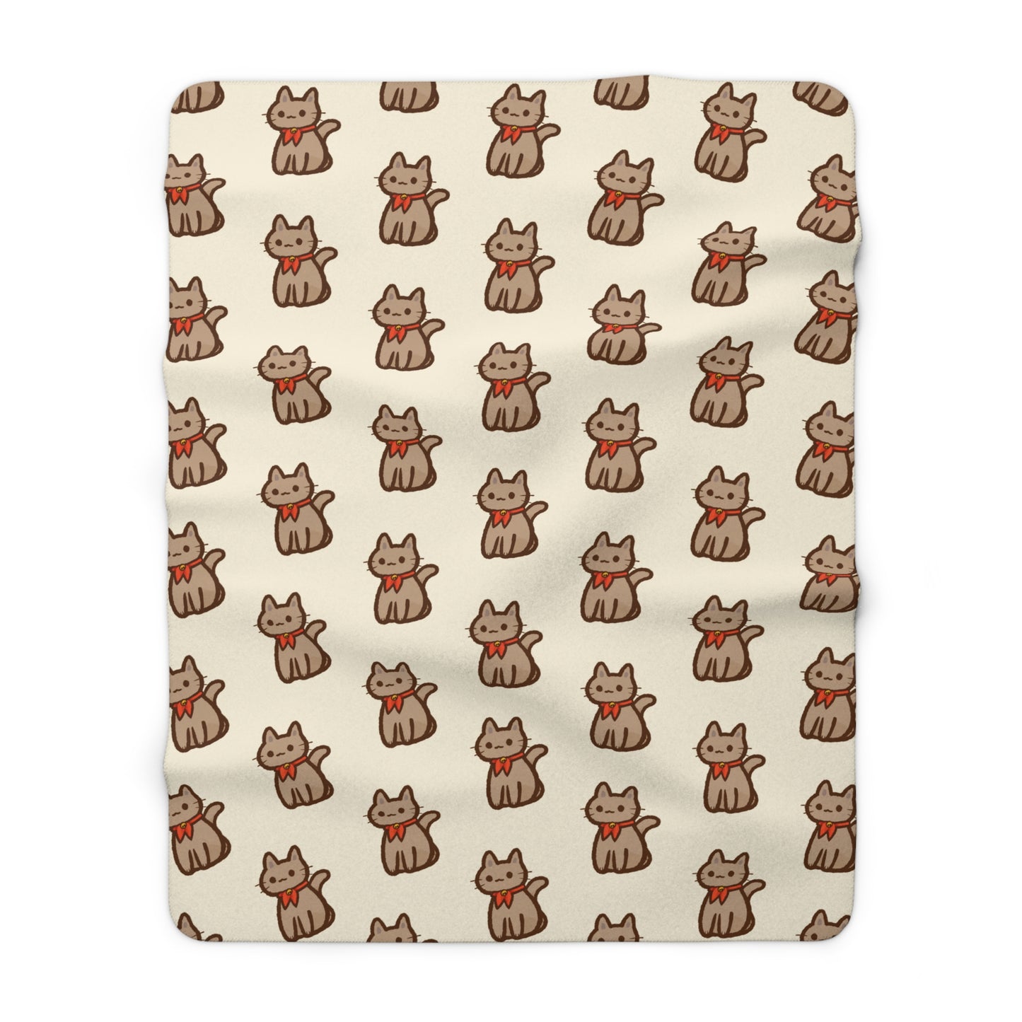 Chocolate Cat Cozy Fleece Blanket