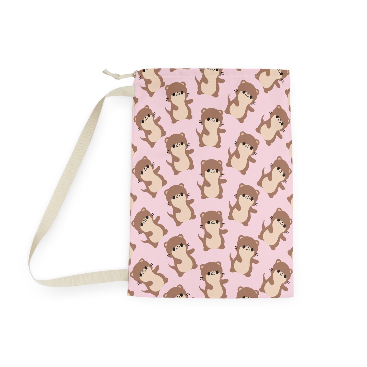 Baby Pink Otter Drawstring Bag