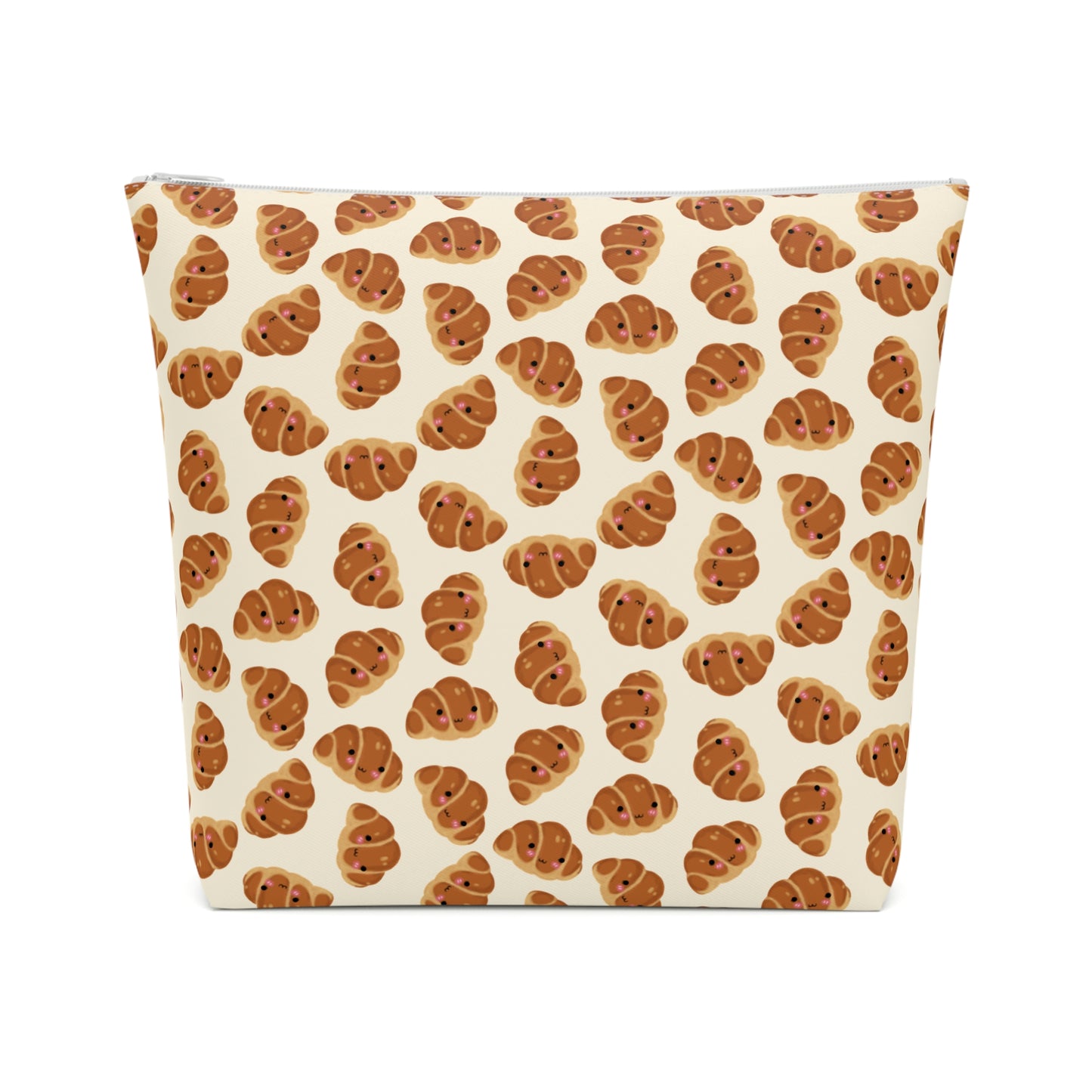 Blushing Croissant Cosmetic Bag