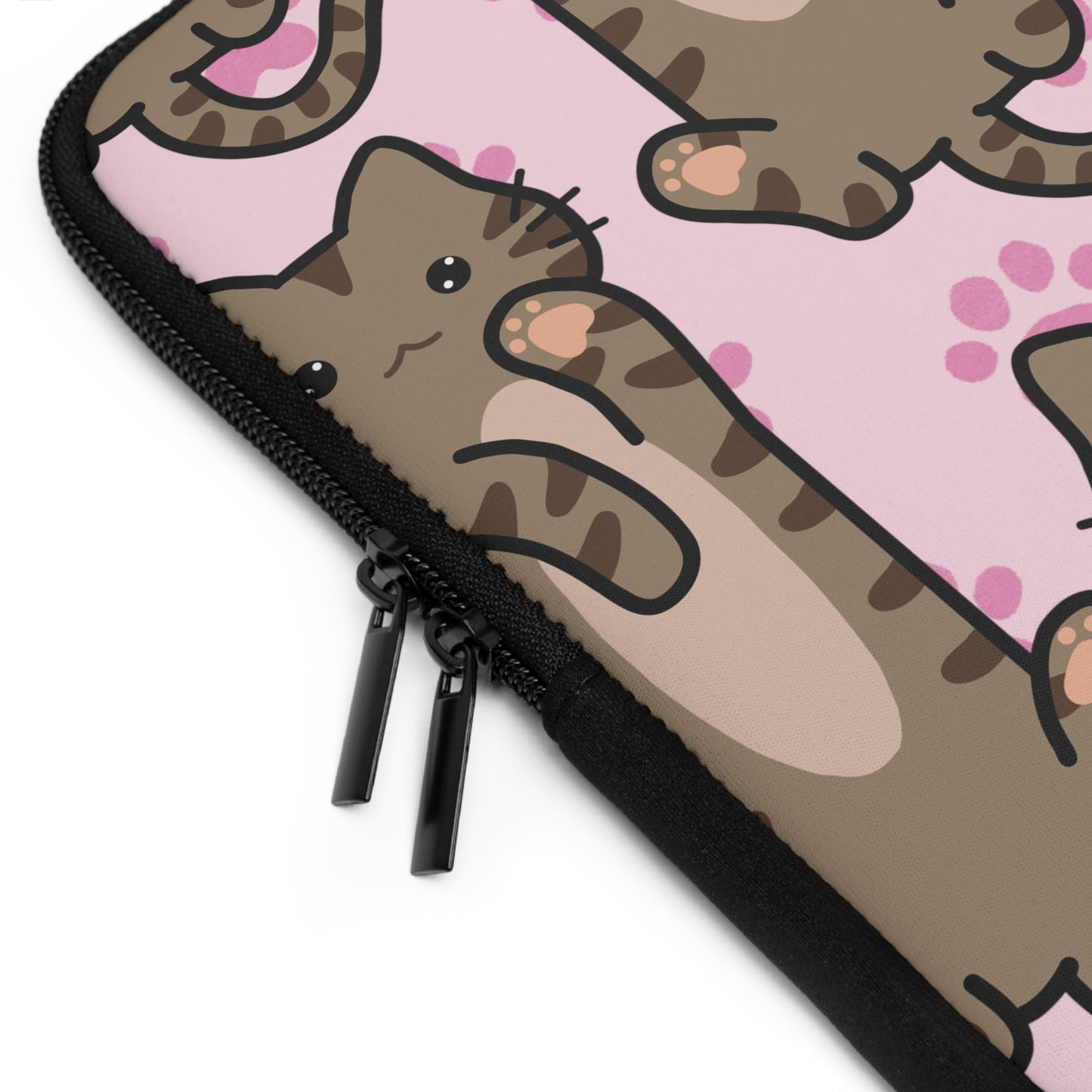 Baby Pink Tabby Cat Laptop Sleeve