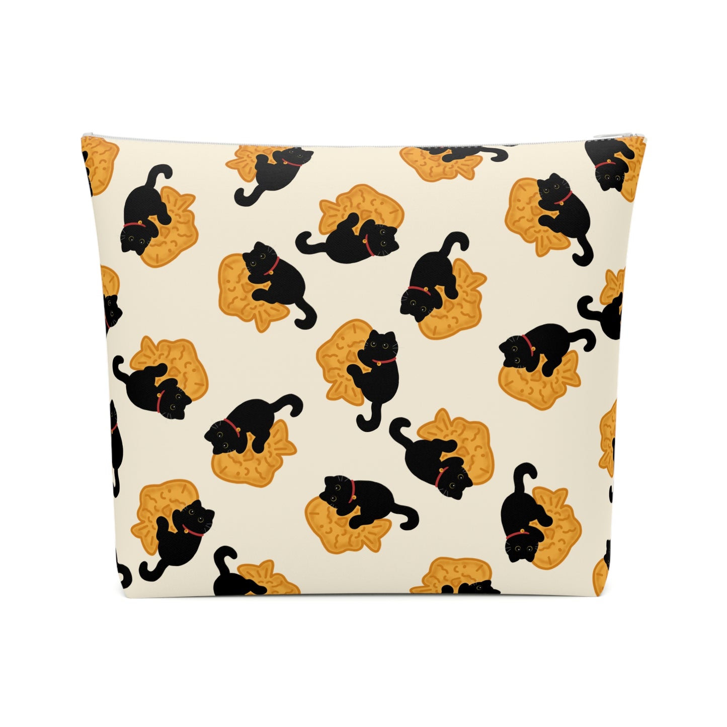 Black Cat Taiyaki Cosmetic Bag