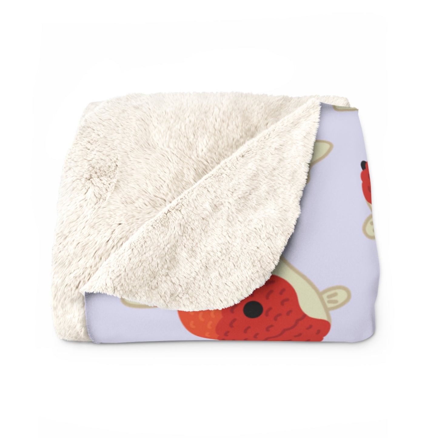 Lavender Chubby Goldfish Cozy Fleece Blanket