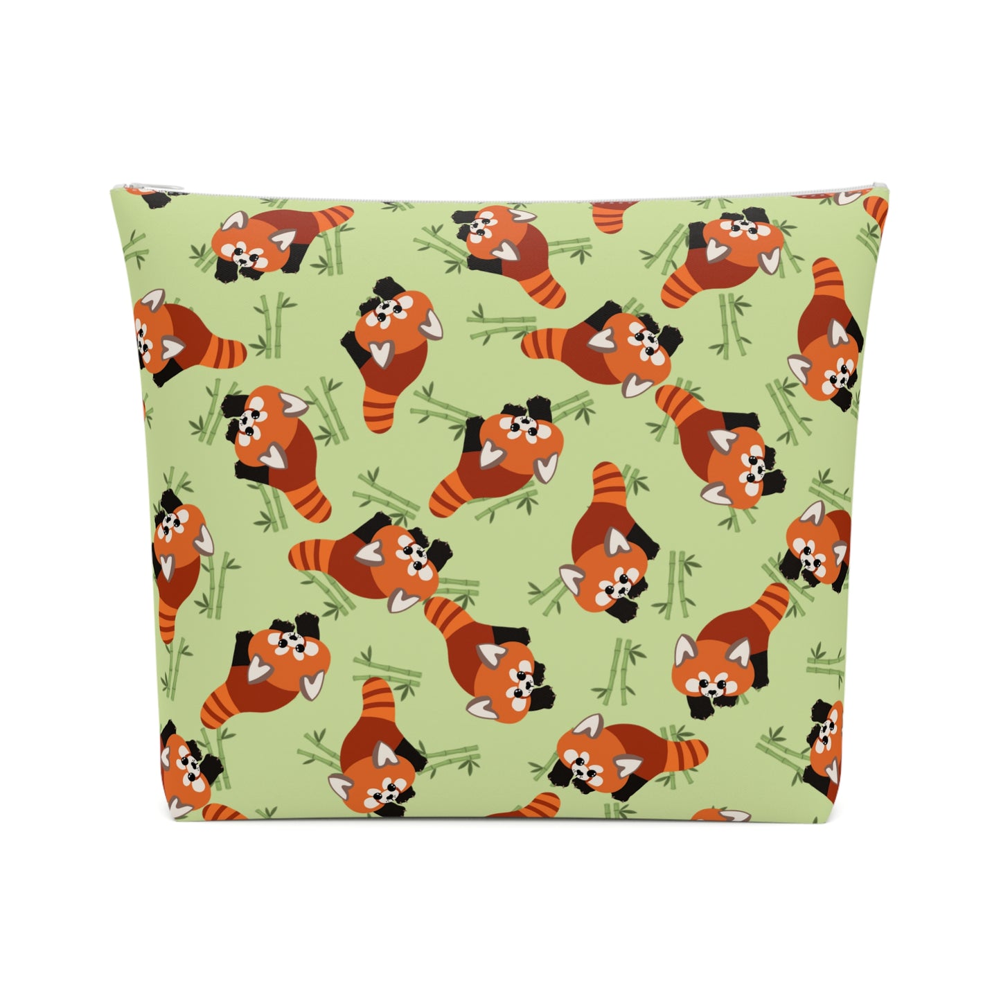 Matcha Green Red Panda Cosmetic Bag