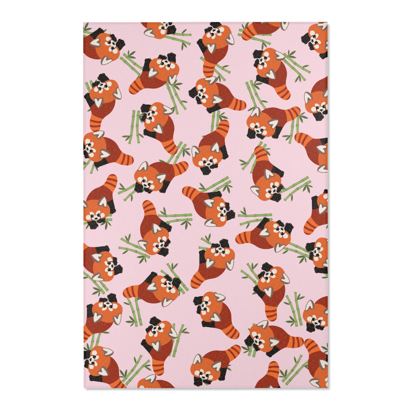 Baby Pink Red Panda Rug