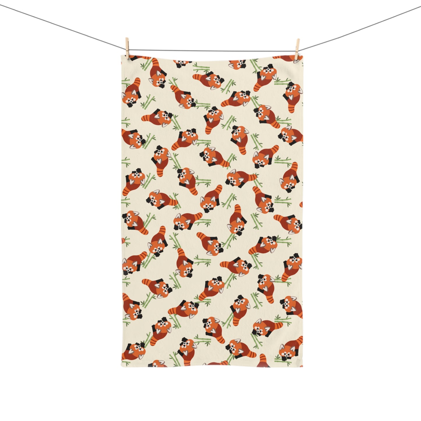 Red Panda Hand Towel