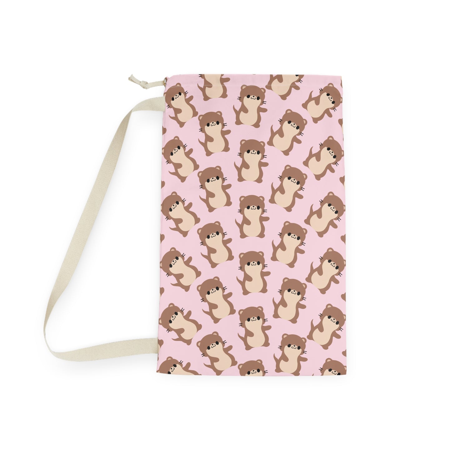 Baby Pink Otter Drawstring Bag