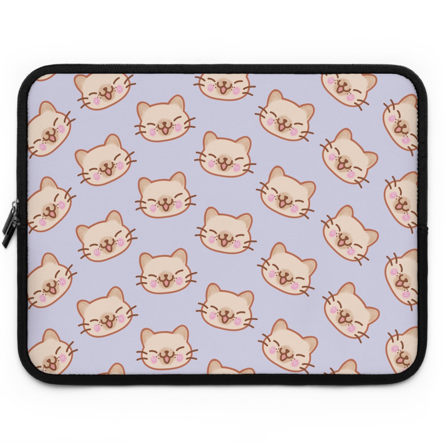 Lavender Kitty Kat Laptop Sleeve
