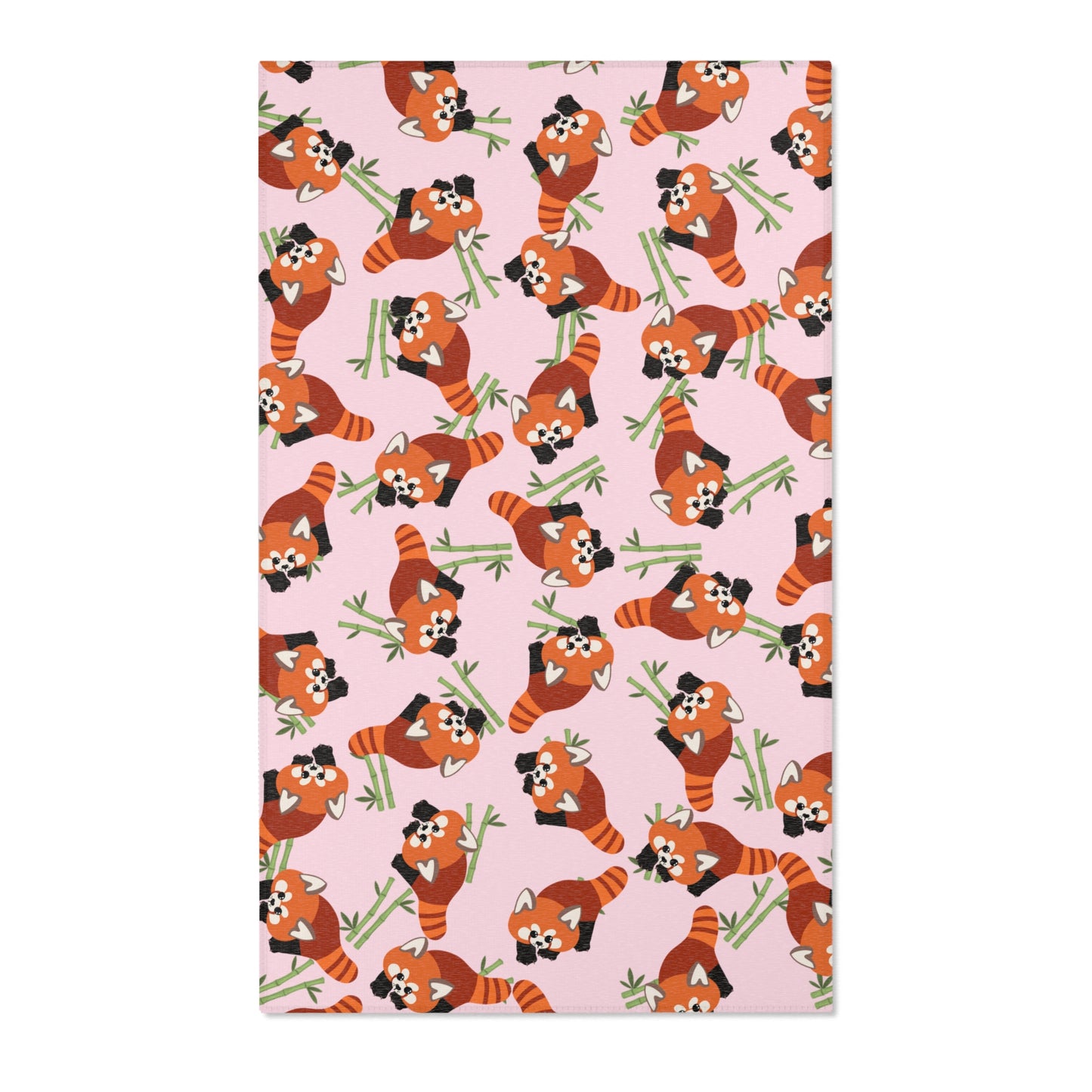 Baby Pink Red Panda Rug