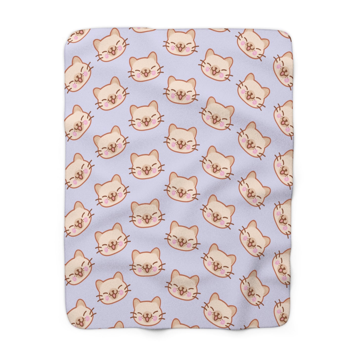 Lavender Kitty Kat Cozy Fleece Blanket
