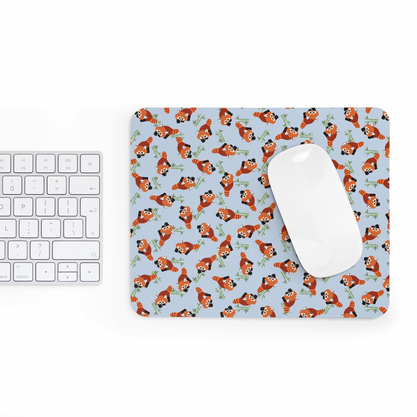 Baby Blue Red Panda Mouse Pad (Type 1)