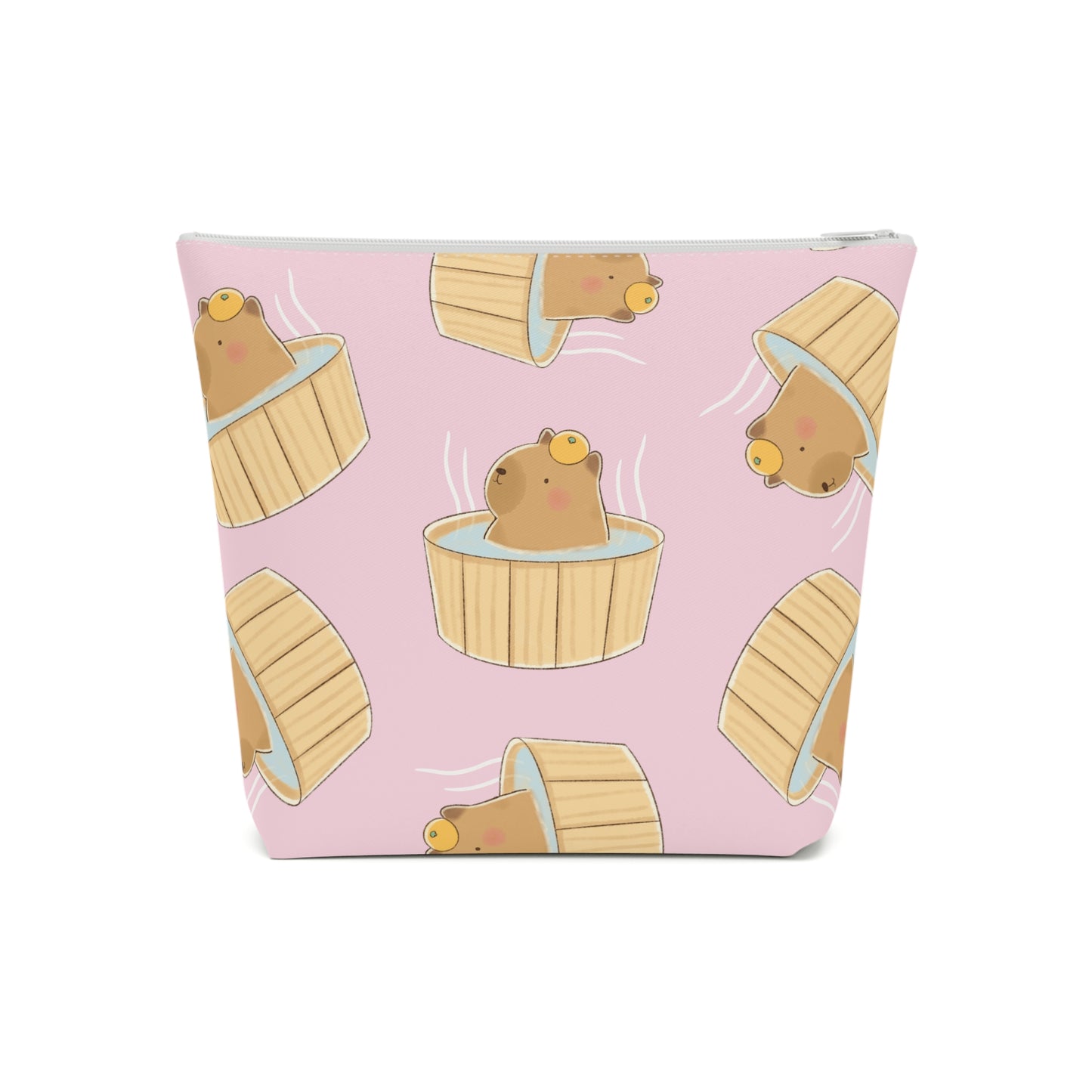 Baby Pink Capybara Bath Cosmetic Bag