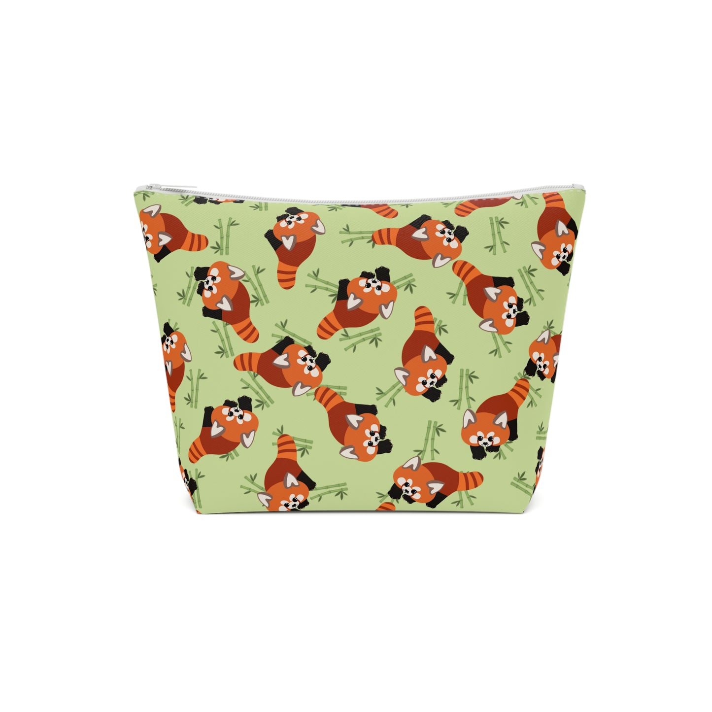 Matcha Green Red Panda Cosmetic Bag