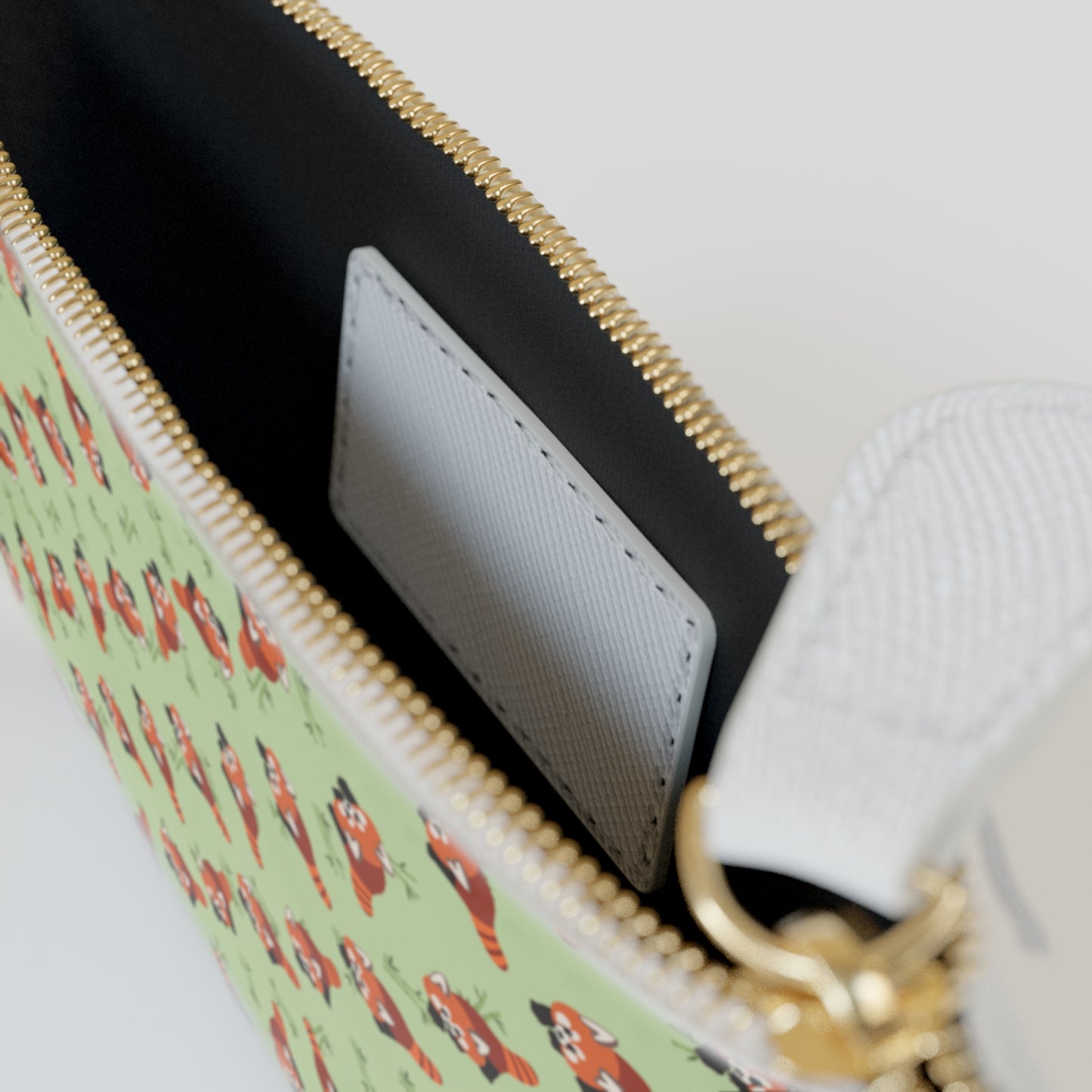 Matcha Green Red Panda Purse
