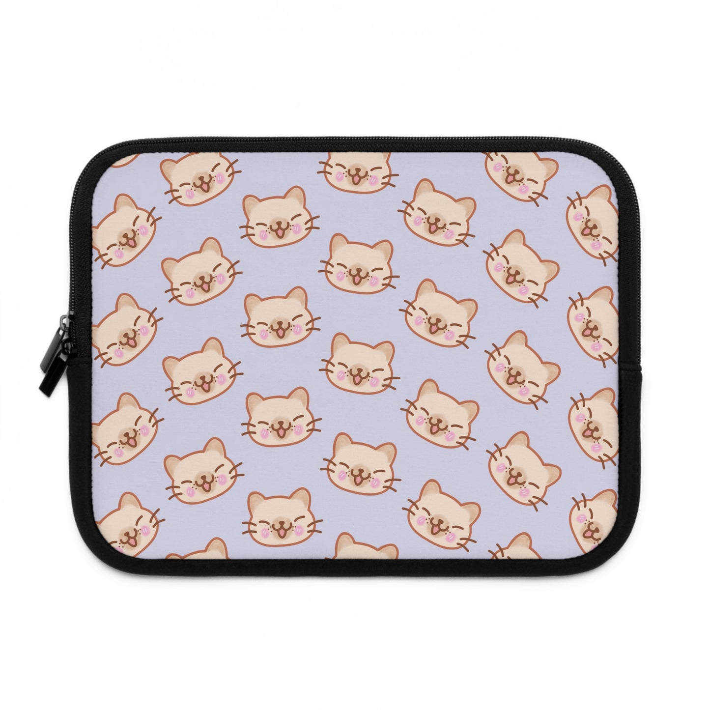 Lavender Kitty Kat Laptop Sleeve