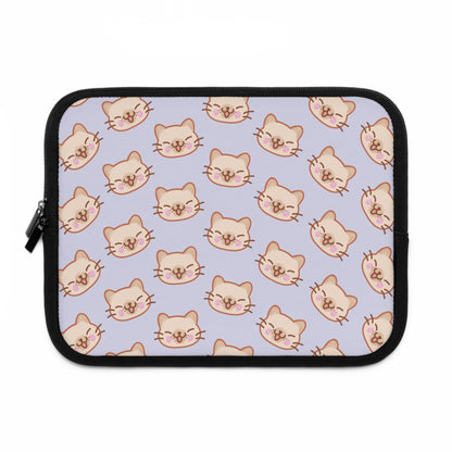 Lavender Kitty Kat Laptop Sleeve