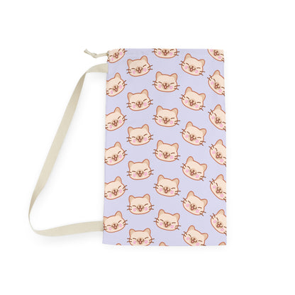 Lavender Kitty Kat Drawstring Bag