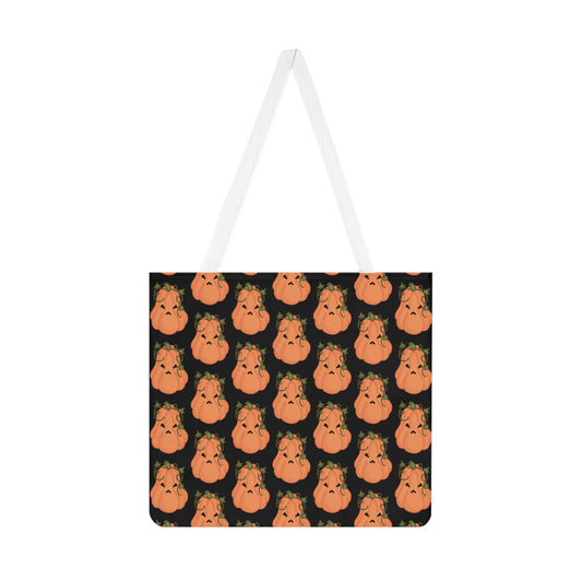 Angry Pumpkin Black Tote Bag