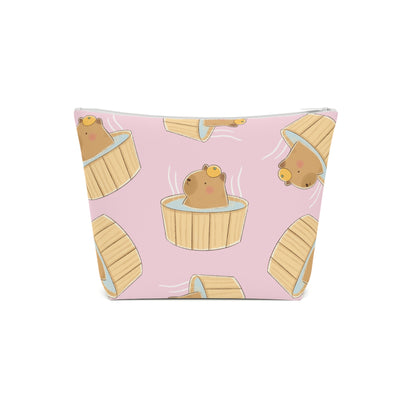Baby Pink Capybara Bath Cosmetic Bag