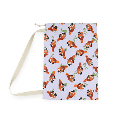 Lavender Red Panda Drawstring Bag