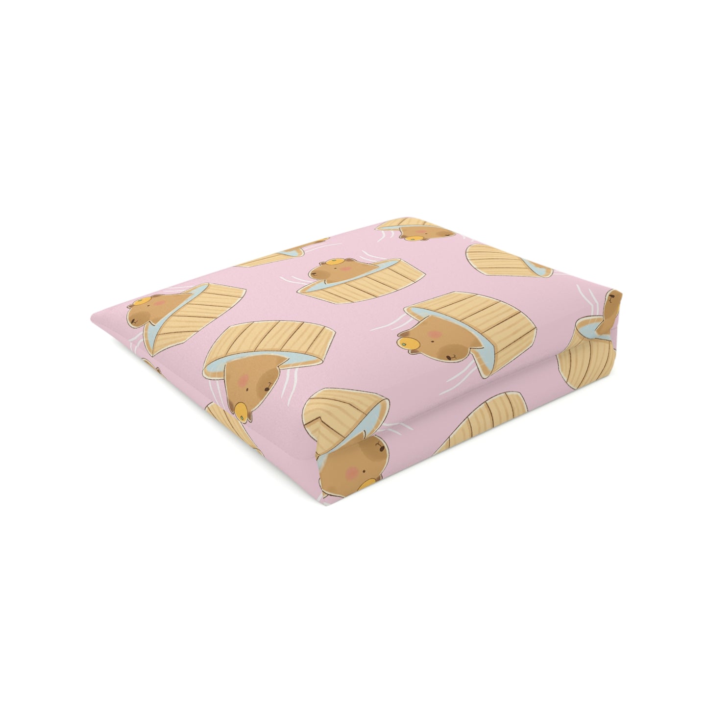 Baby Pink Capybara Bath Cosmetic Bag