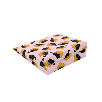 Baby Pink Black Cat Taiyaki Cosmetic Bag