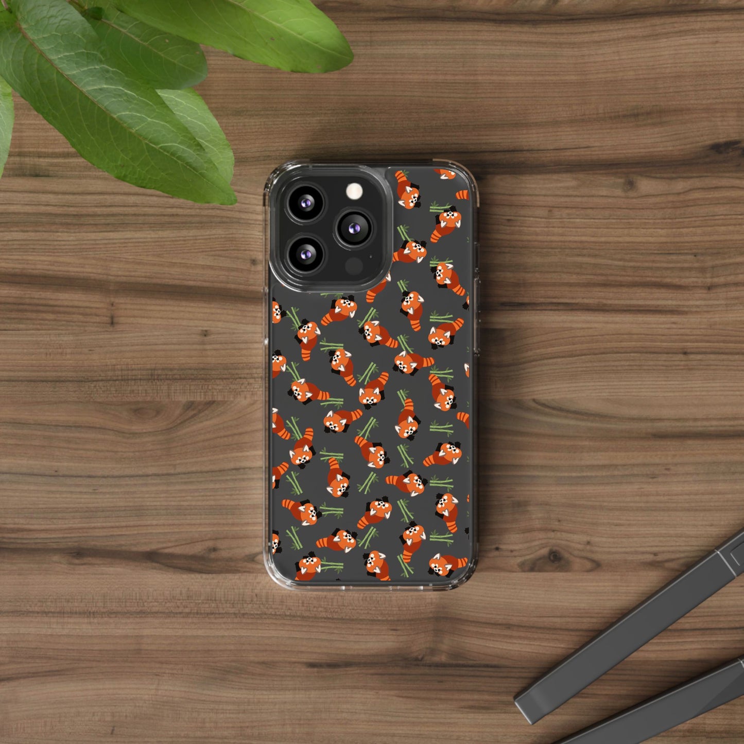 Red Panda Clear Phone Case