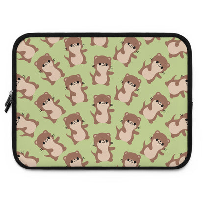Matcha Green Otter Laptop Sleeve