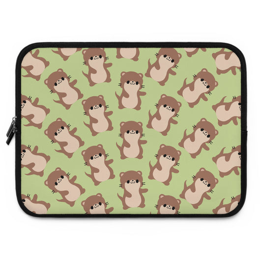 Matcha Green Otter Laptop Sleeve