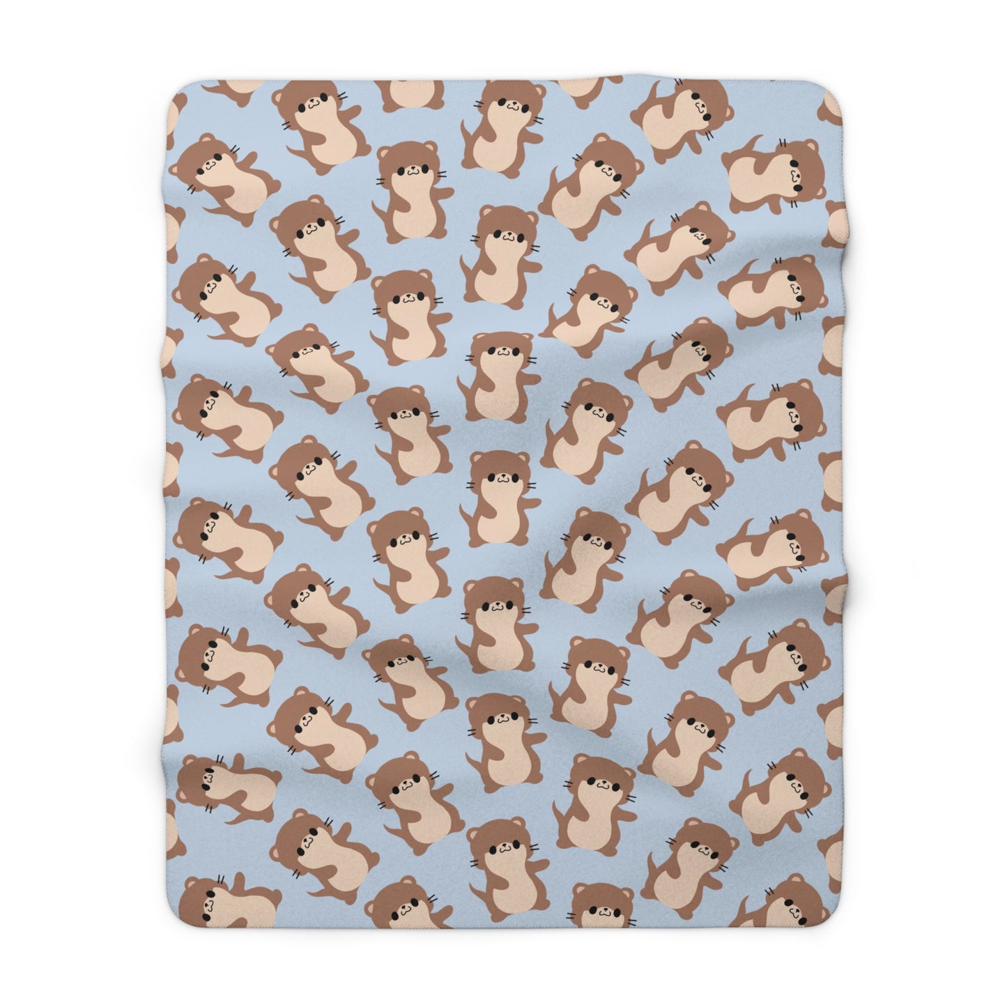 Baby Blue Otter Cozy Fleece Blanket