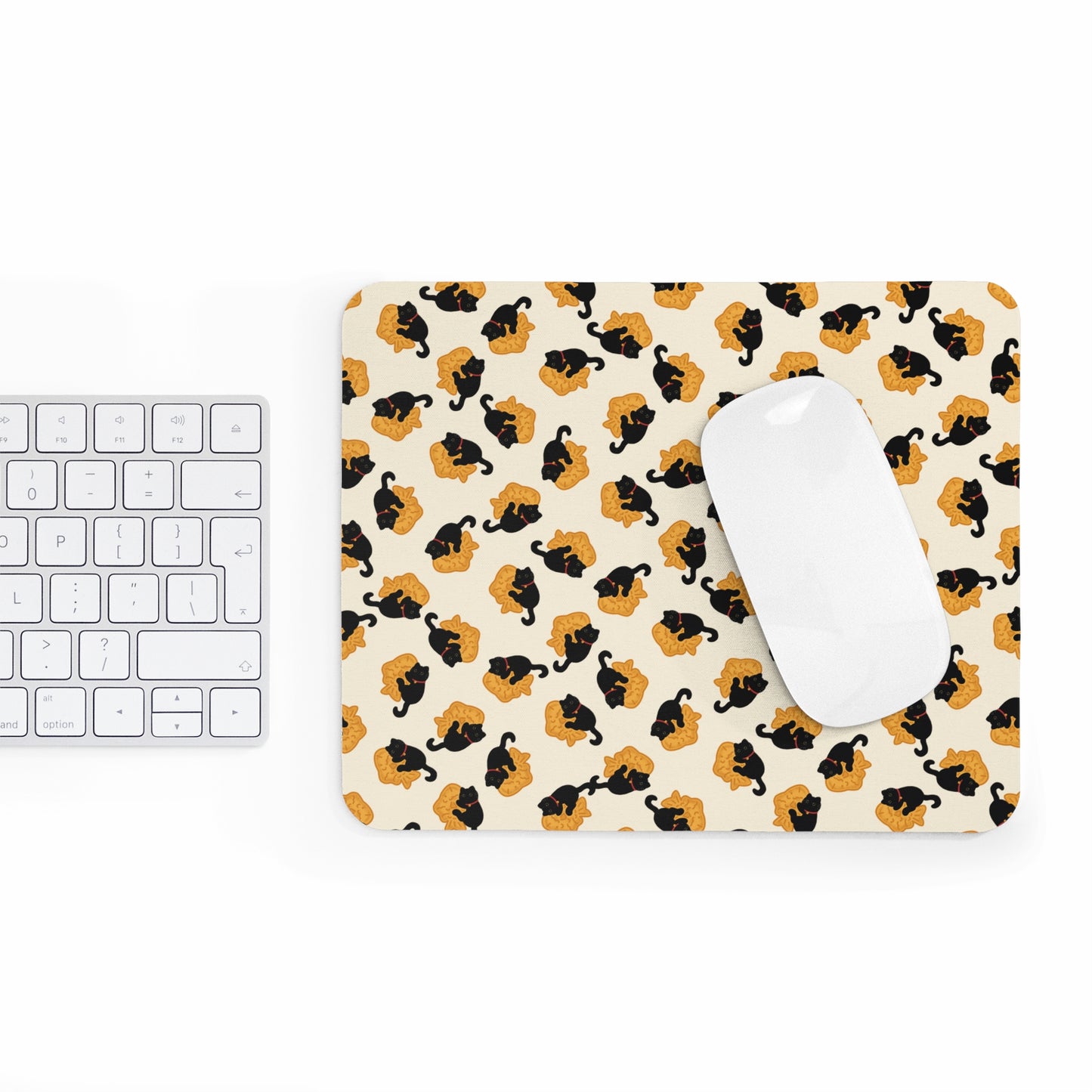 Black Cat Taiyaki Mouse Pad