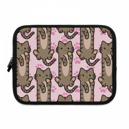 Baby Pink Tabby Cat Laptop Sleeve