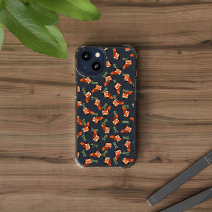 Red Panda Clear Phone Case