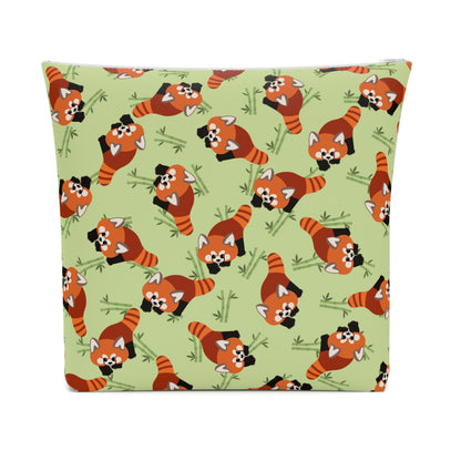 Matcha Green Red Panda Cosmetic Bag