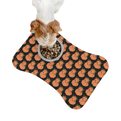 Angry Pumpkin Pet Food Mat