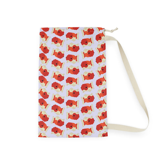 Lavender Chubby Goldfish Drawstring Bag